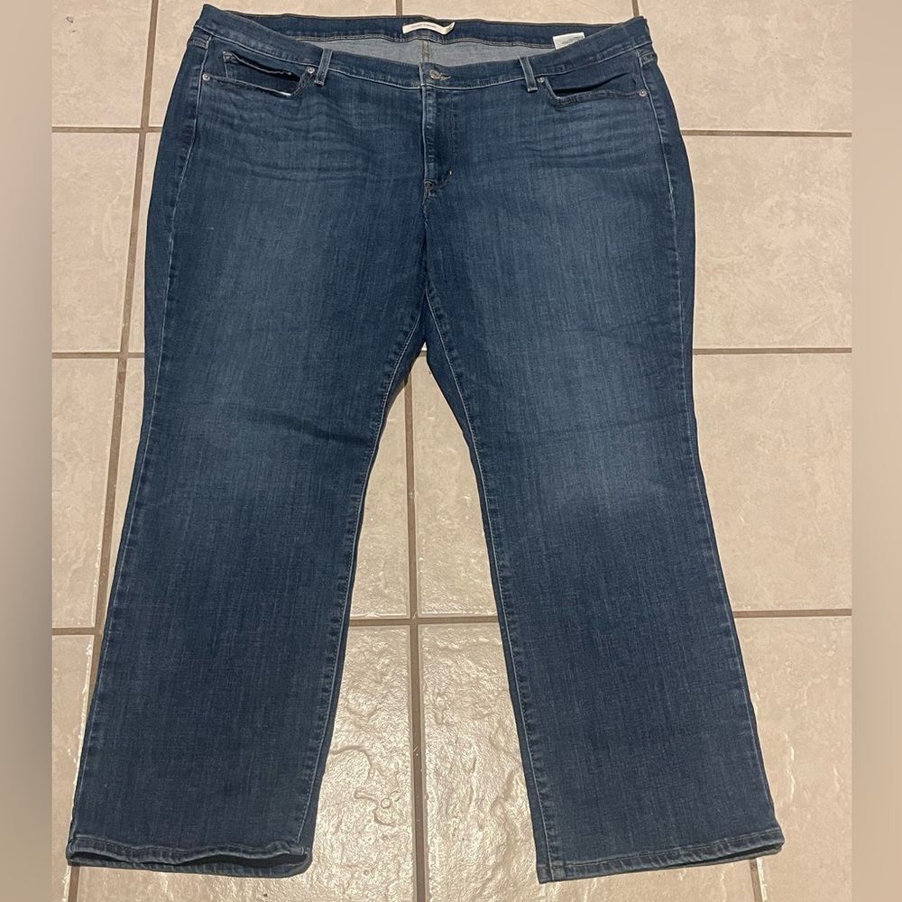 NWOT‎ Levi's Women’s Blue Straight Leg Denim Jeans Size 24W